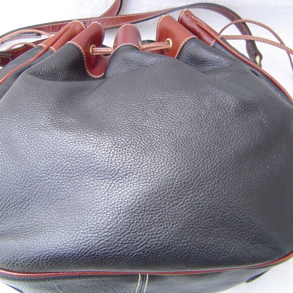 AUTHENTIC BALLY BLACK PEBBLE LEATHER DRAWSTRING SATCHEL EUC - Picture 12 of 16
